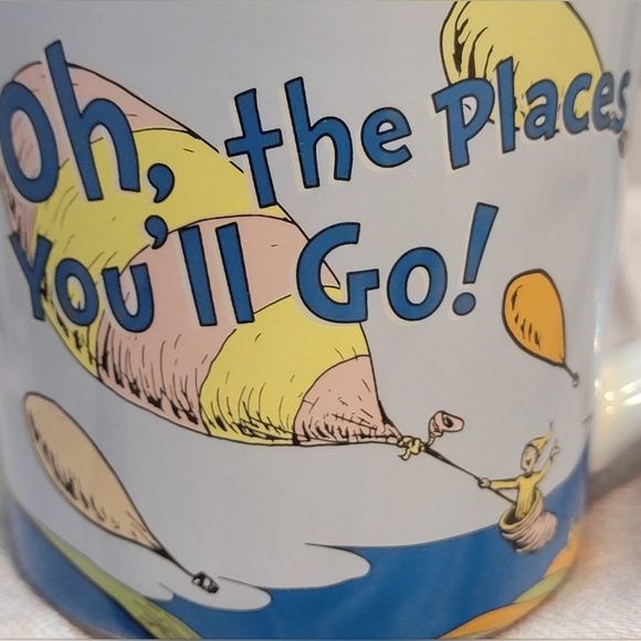 Dr. Seuss "Oh, the Places You'll Go!"  Coffee/Tea Cup Blue - Picture 4 of 11